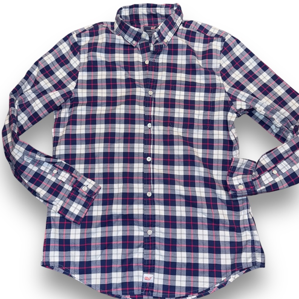 Vineyard Vines Plaid Slim Fit Murray Shirt - Size:‎ M